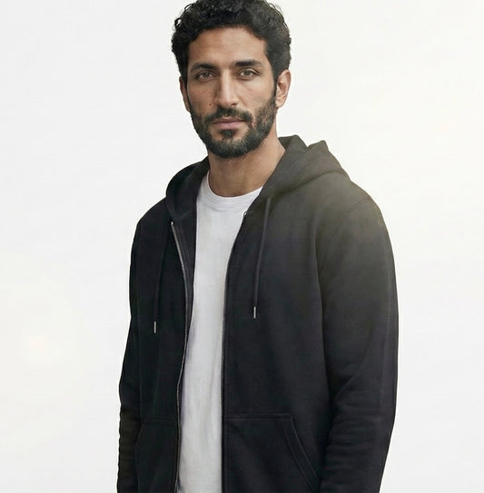 Zipper Hoodie - Black