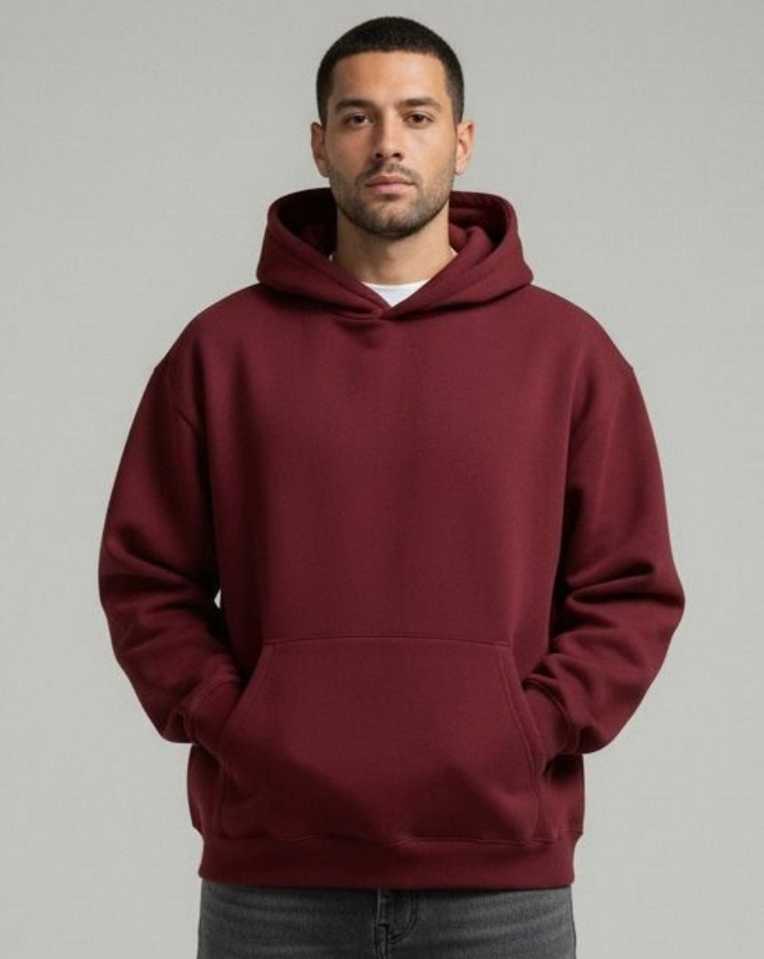 Casual Hoodie - Burgundy
