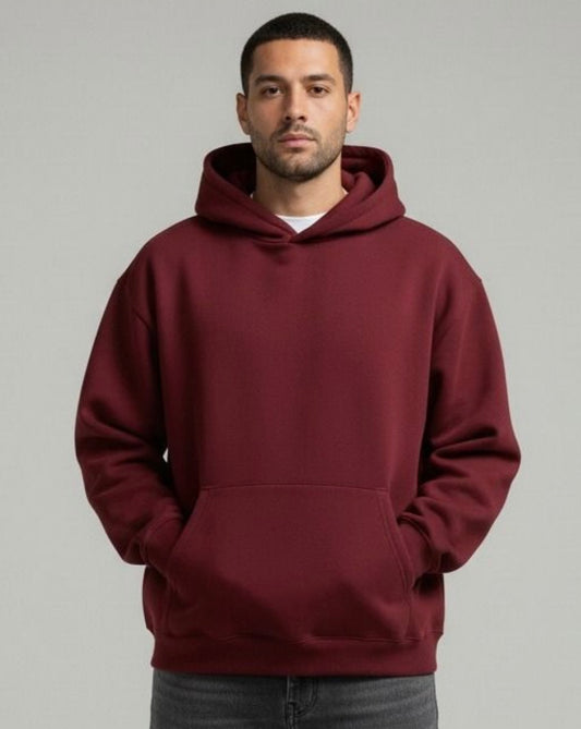 Casual Hoodie - Burgundy